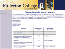 Tablet Screenshot of formsandprocedures.fullcoll.edu