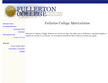 Tablet Screenshot of matriculation.fullcoll.edu