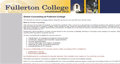 Desktop Screenshot of onlinecounseling.fullcoll.edu